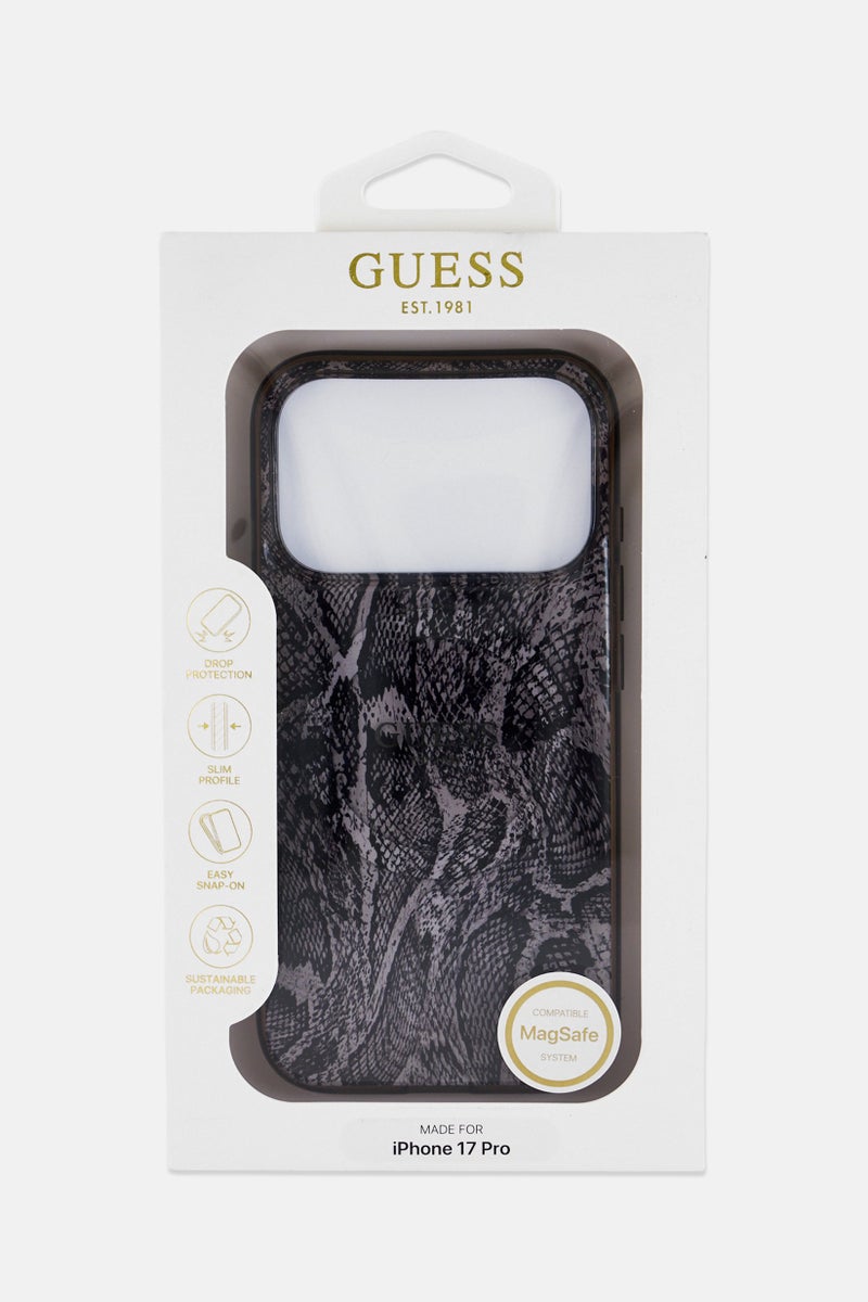 GUESS iPhone 17 Pro Python Pattern Compatible MagSafe Mobile Case, Multicolor - Image 1